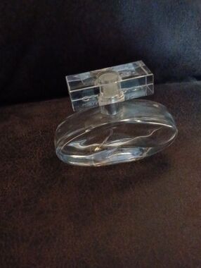 $4 Add-on Clear Glass Celine Dion Perfume Bottle - Almost Empty